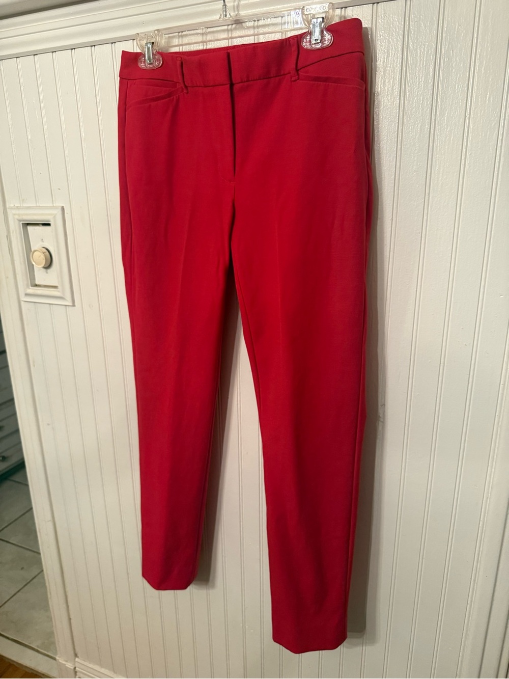 White House Black Market “The Slim Ankle” Red Pants 4